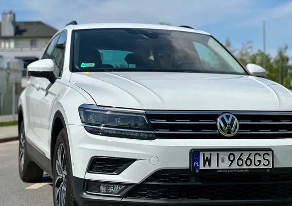 mazowieckie Volkswagen Tiguan cena 93000 przebieg: 129418, rok produkcji 2017 z Piaseczno